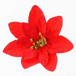 Vianočná ruža - červená - pr. 8 cm - 6 ks