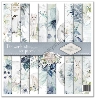 Sada papierov na scrapbooking - 31 x 32 cm - Svet ľadu - 10+1 ks