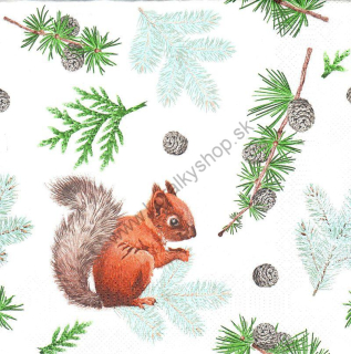 Servítka - veverička - motív č. 167