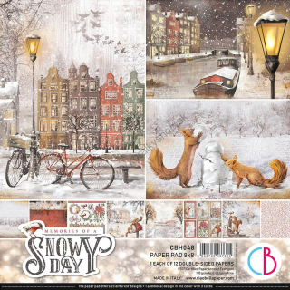 Sada papierov - 20 x 20 cm - Memories of a Snowy Day  - 12 ks