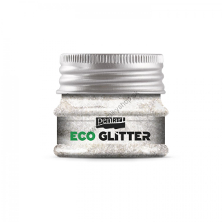 Eko glitre - extra jemné - strieborná - 15 g