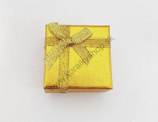 Darčeková krabička - 4x4 cm - zlatá - 1ks