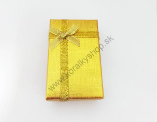 Darčeková krabička - 5 x 8 cm - zlatá - 1ks