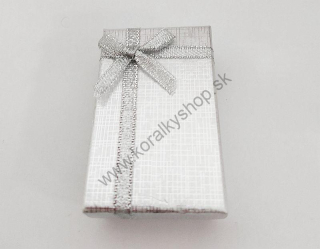 Darčeková krabička - 5 x 8 cm - strieborná - 1ks