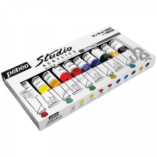 Sada Studio Acrylic 10 x 20ml + štetec