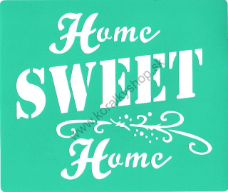 Samolepiaca šablóna - 20x17 cm - Home Sweet Home