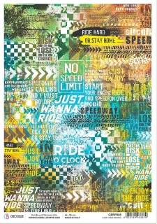 Ryžový papier - A4 - No speed limit - motív CBRP085