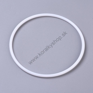 Plastový kruh na lapač snov - 14,3 cm - biela - 1 ks