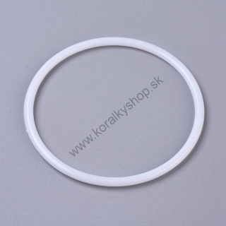 Plastový kruh na lapač snov - 10 cm - biela - 1 ks
