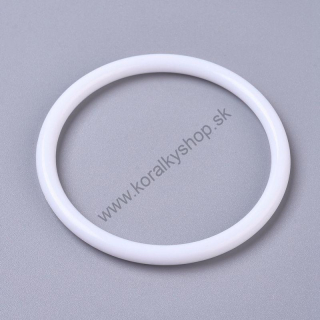 Plastový kruh na lapač snov - 7,3 cm - biela - 1 ks
