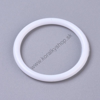 Plastový kruh na lapač snov - 5 cm - biela - 1 ks