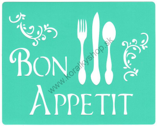 Samolepiaca šablóna - 18 x 14 cm - Bon Appetit