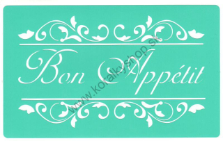 Samolepiaca šablóna - 18 x 11 cm - Bon Appetit
