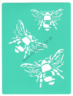 Samolepiaca šablóna - 13,5x18 cm - včely