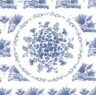 Servítka - modré kvety - motív č. 195