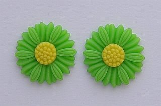 Margarétka 27 mm - zelená - 1ks