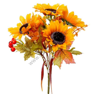 Kvety - slnečnice - 30 cm - oranžová - 1 zväzok