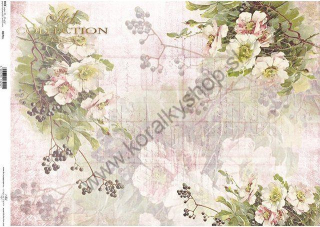 Ryžový papier - A3 - kvety - motív R0071L