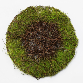 Dekoračná podložka prútie - pr. 20 cm - zelená - 1 ks