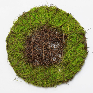 Dekoračná podložka prútie - pr. 25 cm - zelená - 1 ks