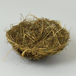Dekoračné hniezdo tráva- pr. 25 cm - hnedá- 1 ks