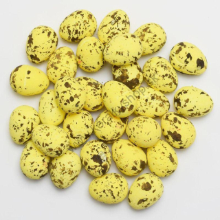 Dekoračné vajíčka polystyrén - 1,8 x 2,5 cm - žltá - 30 ks