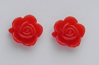 Kvietok  16x14 mm - červená - 1ks