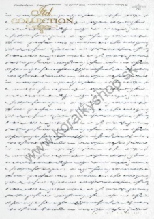 Ryžový papier - A4 - staré písmo - motív R0053