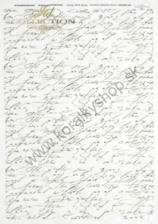 Ryžový papier - A4 - staré písmo - motív R0054