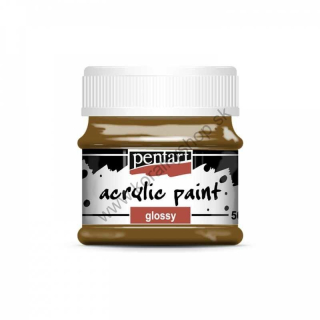 Akrylová farba - lesklá - svetlá hnedá - 50 ml