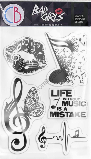 Pečiatky - blok A6 - Music Life  - 5 v 1