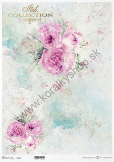 Ryžový papier - A3 - akvarelové kvety - motív R0513L