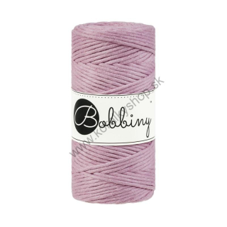 Bobbiny Macrame šnúrka - točená - pr. 3mm - Dusty pink - 100 m