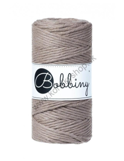 Bobbiny Macrame šnúrka - točená - pr. 3mm - Coffee - 100 m