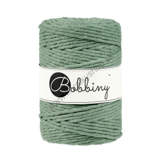 Bobbiny Macrame šnúrka - točená XXL - pr. 5 mm - Eucalyptus green - 100 m