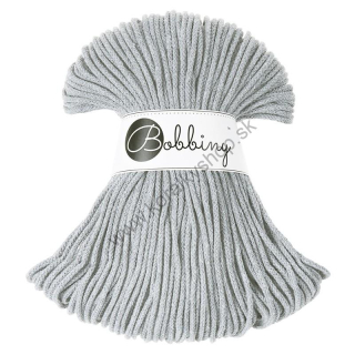 Bobbiny Macrame šnúrka - pletená Junior - pr. 3mm - Silver - 100 m