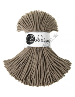 Bobbiny Macrame šnúrka - pletená - pr. 3mm - Coffee - 100 m