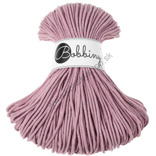 Bobbiny Macrame šnúrka - pletená - pr. 3mm - Dusty Pink - 100 m