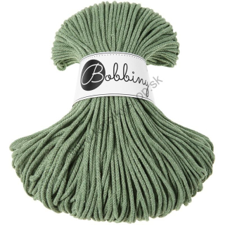 Bobbiny Macrame šnúrka - pletená - pr. 3mm - Eucalyptus Green  - 100 m