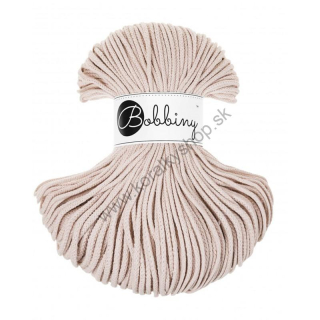 Bobbiny Macrame šnúrka - pletená - pr. 3mm - Nude - 100 m