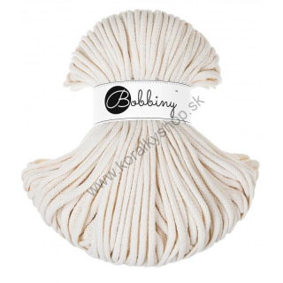 Bobbiny Macrame šnúrka - pletená - Premium pr. 5mm - Natural  - 100 m