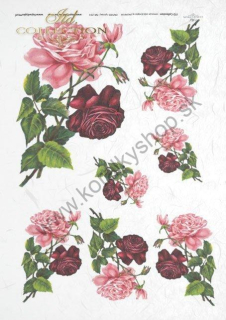 Ryžový papier - A4 - ruže - motív R0253