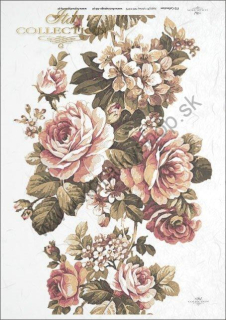 Ryžový papier - A4 - kvety - motív R0379