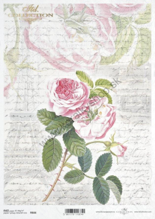 Ryžový papier - A4 - vintage ruže - motív R0644