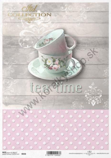 Ryžový papier - A4 - tea time- motív R0838
