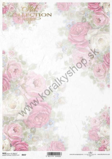 Ryžový papier - A4 - ruže - motív R0837