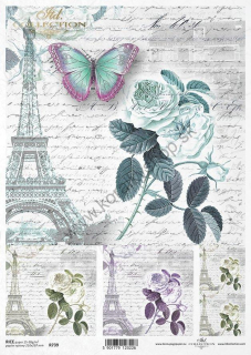 Ryžový papier - A4 - Paríž - motív R0739