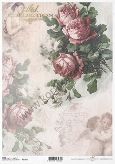 Ryžový papier - A4 - ruže - motív R1161