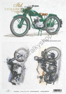 Ryžový papier - A4 - retro motocykle - motív R0430