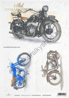 Ryžový papier - A4 - retro motocykle - motív R0431